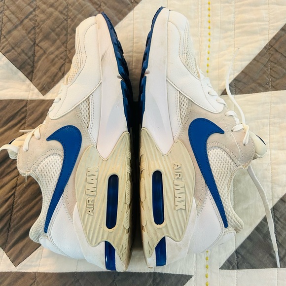 Nike Air Max Men's Sneakers in White and Royal Blue - Picture 6 of 10